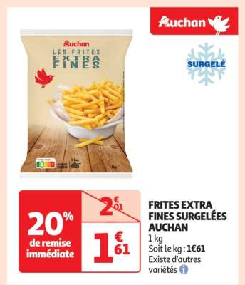FRITES EXTRA FINES SURGELÉES AUCHAN