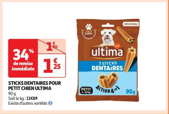 STICKS DENTAIRES POUR PETIT CHIEN ULTIMA