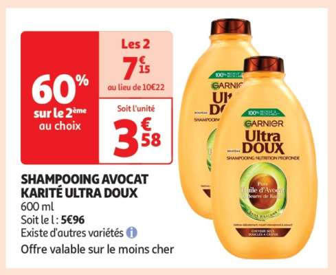 Shampooing Avocat Karité Ultra Doux