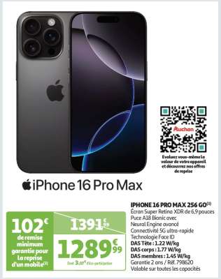 IPHONE 16 PRO MAX 256 GO