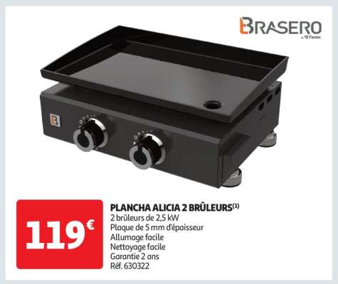 PLANCHA ALICIA 2 BRÛLEURS