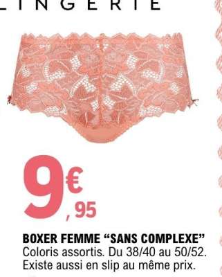 BOXER FEMME “SANS COMPLEXE”