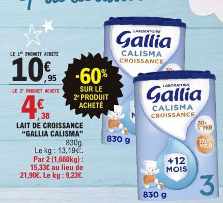 Lait de Croissance 'Gallia Calisma'