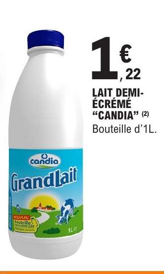 Lait Demi-Écrémé 'Candia'