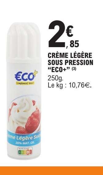 CRÈME LÉGÈRE SOUS PRESSION “ECO+”