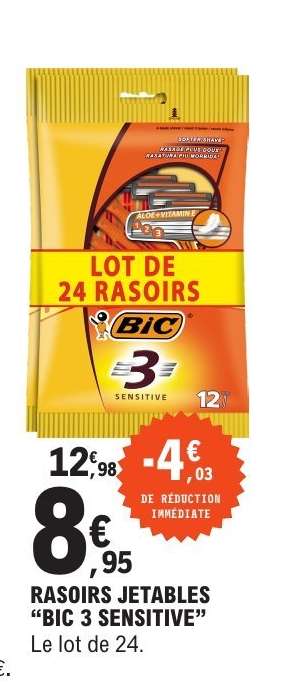 Rasoirs Jetables Bic 3 Sensitive