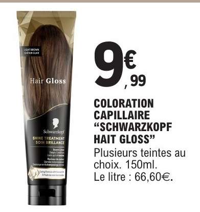 COLORATION CAPILLAIRE “SCHWARZKOPF HAIT GLOSS”