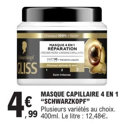 MASQUE CAPILLAIRE 4 EN 1 “SCHWARZKOPF”
