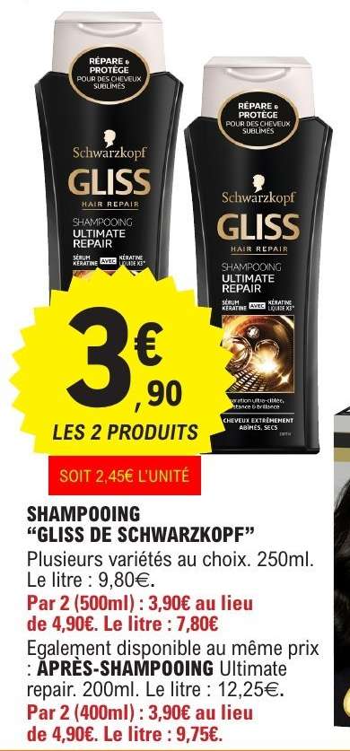 Shampooing "Gliss de Schwarzkopf"