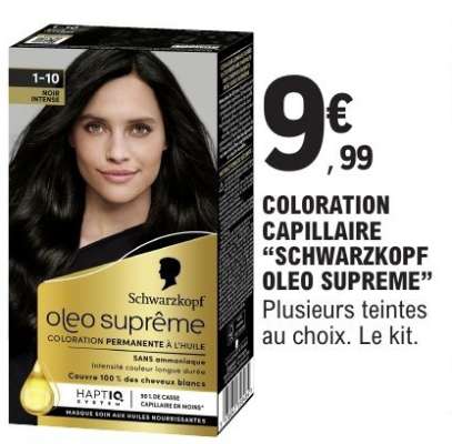 COLORATION CAPILLAIRE “SCHWARZKOPF OLEO SUPREME”