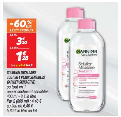 Solution Micellaire Tout en 1 Peaux Sensibles Garnier SkinActive