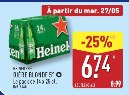 HEINEKEN BIÈRE BLONDE 5°