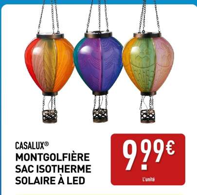 CASALUX® MONTGOLFIÈRE SAC ISOTHERME SOLAIRE À LED