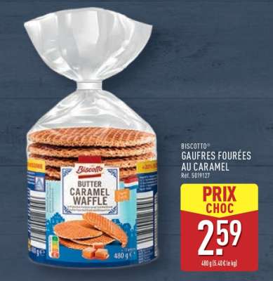 Biscotto Gaufres Fourées au Caramel
