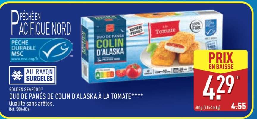DUO DE PANÉS DE COLIN D'ALASKA À LA TOMATE