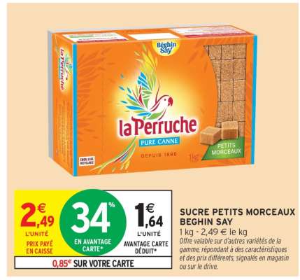 SUCRE PETITS MORCEAUX BEGHIN SAY