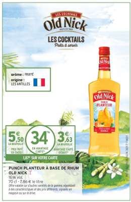 PUNCH PLANTEUR À BASE DE RHUM OLD NICK