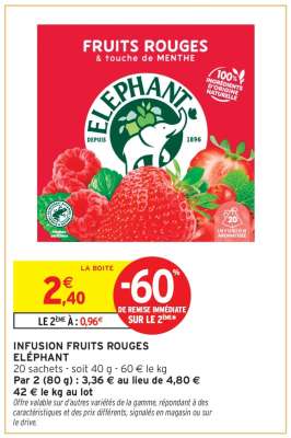 Infusion Fruits Rouges Eléphant