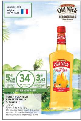PUNCH PLANTEUR À BASE DE RHUM OLD NICK