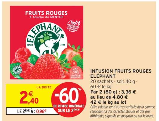 Infusion Fruits Rouges Eléphant
