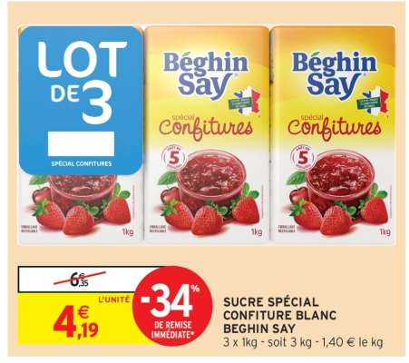 SUCRE SPÉCIAL CONFITURE BLANC BÉGHIN SAY