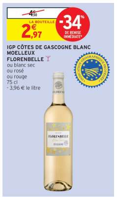 IGP Côtes de Gascogne Blanc Moelleux Florenbelle