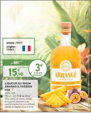 Liqueur au Rhum Ananas & Passion HSE