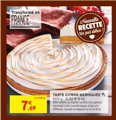 Tarte citron meringuée