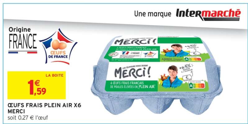 ŒUFS FRAIS PLEIN AIR X6 MERCI