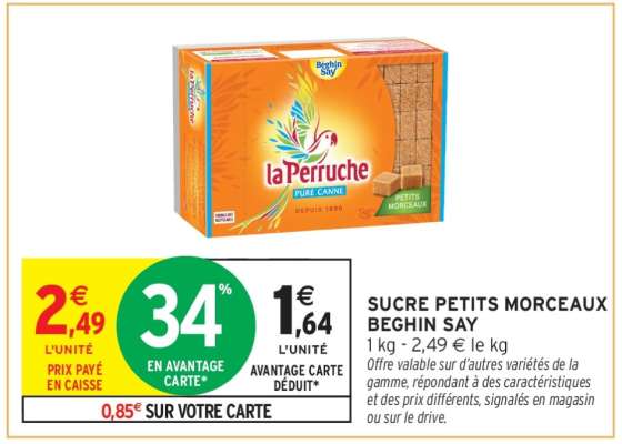 SUCRE PETITS MORCEAUX BEGHIN SAY