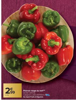 Poivron rouge ou vert