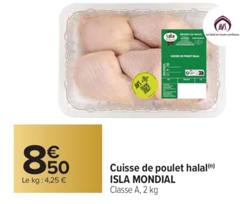 Cuisse de poulet halal