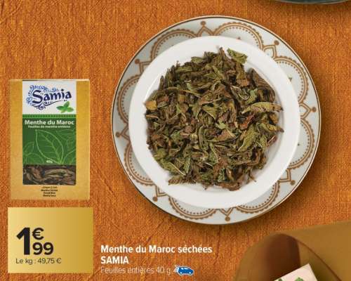 Menthe du Maroc séchées SAMIA