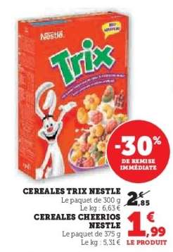 CÉRÉALES TRIX NESTLÉ