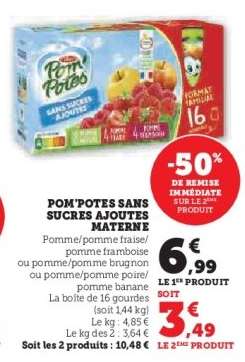 POM'POTES SANS SUCRES AJOUTES MATERNE