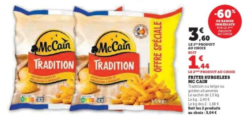 FRITES SURGELÉES “MCCAIN”