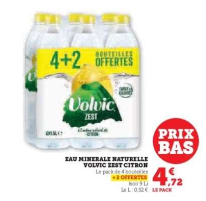 Eau Minérale Naturelle Volvic Zest Citron