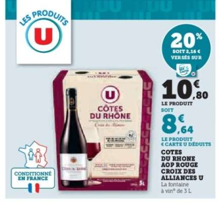 Côtes du Rhône AOP Rouge Croix des Alliances U