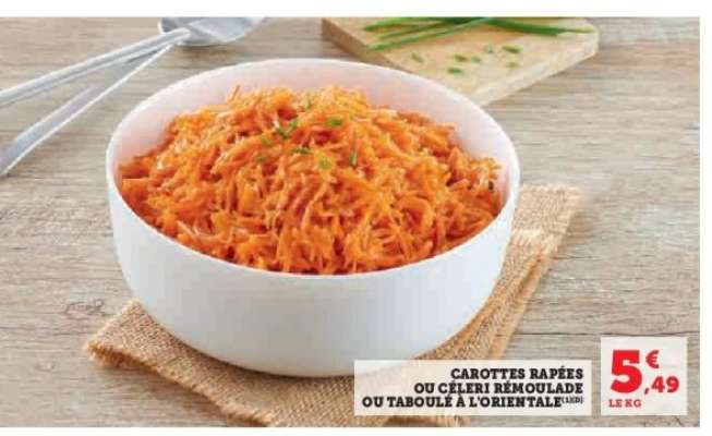 Carottes Râpées ou Céleri Rémoulade ou Taboulé à l'Orientale