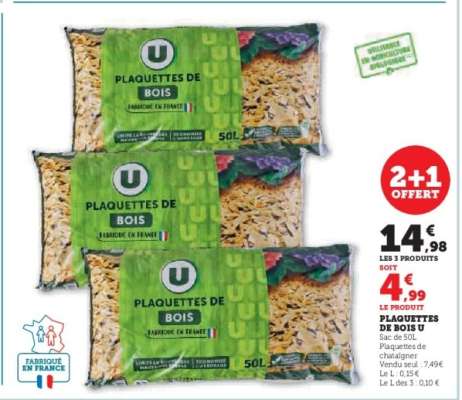 PLAQUETTES DE BOIS U