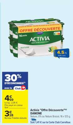 ACTIVIA "Offre Découverte"