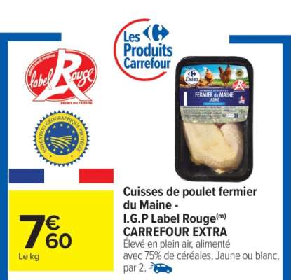 Cuisses de poulet fermier du Maine