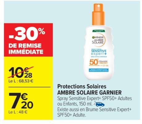 AMBRE SOLAIRE GARNIER