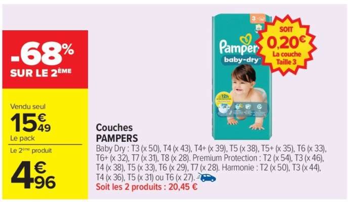 Couches PAMPERS