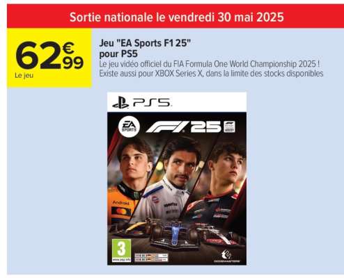 Jeu "EA Sports F1 25" pour PS5