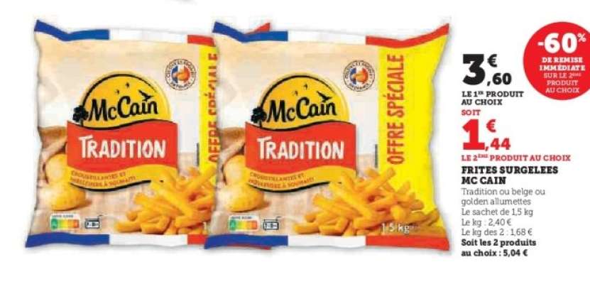 FRITES SURGELÉES “MCCAIN”