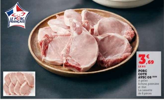 Porc : Cote avec os