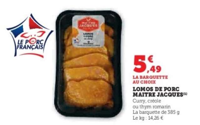 Lomos de porc Maître Jacques