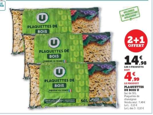 PLAQUETTES DE BOIS U