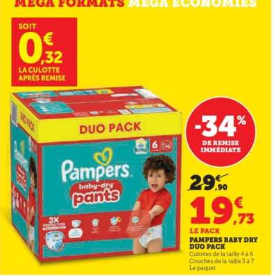 Pampers Baby Dry Duo Pack